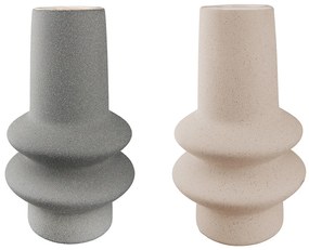 Βάζο "Radon" Κεραμικό Beige Γκρι PU Pcs. Assorted H. 195 cm D. 11 cm