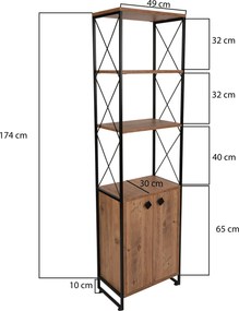 Βιβλιοθήκη Πεύκο PROLES 49x30x180