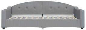vidaXL Καναπές Κρεβάτι Συρόμενος Αν. Γκρι 100 x 200 εκ. Ύφασμα