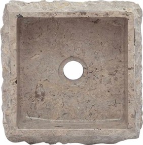 vidaXL Νιπτήρας Γκρι 30 x 30 x 13 εκ. Μαρμάρινος