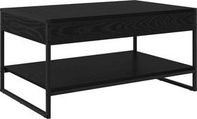 vidaXL Τραπεζάκι σαλονιού Μαύρη Οξυά 80 x 50 x 40 cm