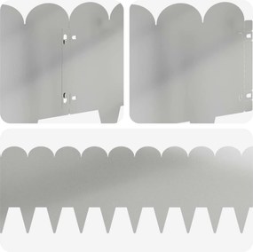 vidaXL Περίγραμμα γκαζόν 10 τμχ. 103 x 25 εκ Γαλβανισμένος Χάλυβας