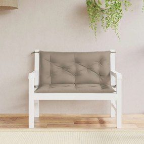 vidaXL Μαξιλάρι Πάγκου Κήπου Taupe 100x(50+50)x7 εκ. Ύφασμα Oxford
