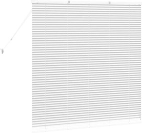 vidaXL Βενετσιάνικες Ρόδες Λευκό 130 x 135 εκ Αλουμίνιο