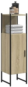 vidaXL Ντουλάπι Μπάνιου Sonoma Δρυς 33x33x120,5 εκ. Επεξεργασμένο Ξύλο