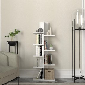 Βιβλιοθήκη Λευκό TREE 45x22x121,8