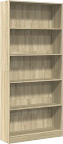 vidaXL Βιβλιοθήκη Sonoma Δρυς 80 x 24 x 176 εκ. από Τεχνητό Ξύλο