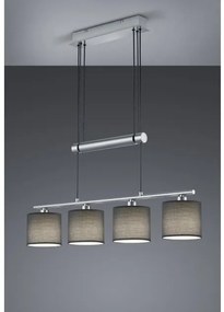 Κρεμαστό Φωτιστικό Οροφής 4xE14 28W IP20 Garda 305400411 Trio Lighting-305400411-Νίκελ Ματ 305400411