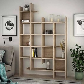 ΒΙΒΛΙΟΘΗΚΗ MANCO MEGAPAP ΧΡΩΜΑ ΦΥΣΙΚΟ ΟΞΙΑΣ 122X25,5X188ΕΚ.