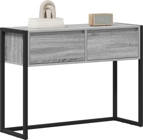 vidaXL End Table Γκρίζο Σονομα 100 x 36 x 75 εκ. Επεξεργασμένο ξύλο