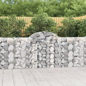vidaXL Συρματοκιβώτια Τοξωτά 12 τεμ. 200x30x100/120 εκ. Γαλβαν. Ατσάλι