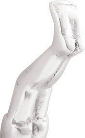 vidaXL Γλυπτική Ασημί 22 x 8 x 25 εκ. Αλουμίνιο