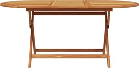 vidaXL Σετ Τραπεζαρίας Κήπου 7 τεμ. Μπεζ Ύφασμα/Μασίφ Πεύκου