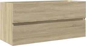 vidaXL Ντουλάπι Νιπτήρα Μπάνιου Sonoma Δρυς 100x38,5x45 εκ. Επεξ. Ξύλο