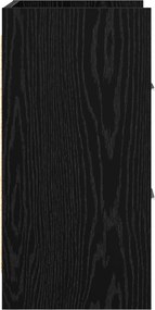 vidaXL Κομοδίνα Μαύρη Δρυς 40 x 30 x 60 cm Επεξεργασμένο Ξύλο