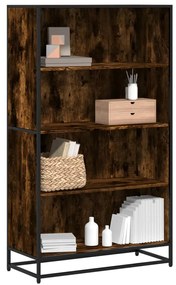 Βιβλιοθήκη καπνιστή βελανιδιά 80,5x35x139 cm Ξύλινη κατασκευή