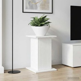vidaXL Βάση φυτών 2 pcs Γυαλιστερό Λευκό 30,5 x 30 x 43 εκ