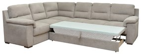MATIS Γωνιακός καναπές με κρεβάτι QUEEN δεξιάς φοράς μπεζ 292x232x92 MATISE67278565
