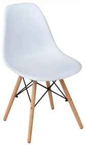 ART Wood καρέκλα Ξύλο/PP Άσπρο 46x53x81cm ΕΜ123,1P
