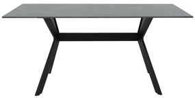 Τραπέζι Olivet pakoworld sintered stone μαύρο μαρμάρου-μαύρο 180x90x75εκ
