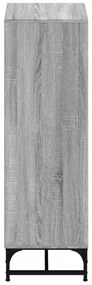 vidaXL Ντουλάπι Γκρι Sonoma 35x37x120 εκ. με Γυάλινες Πόρτες