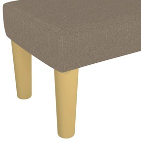 Πάγκος Taupe 100x30x30 εκ. Υφασμάτινος - Μπεζ-Γκρι