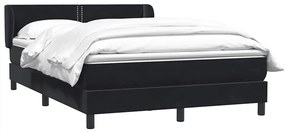 vidaXL Κρεβάτι Boxspring με Στρώμα Μαύρο 160x210 εκ. Βελούδινο