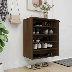 vidaXL Παπουτσοθήκη Καφέ Δρυς 60x35x70 εκ. από Επεξεργασμένο Ξύλο