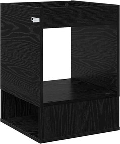 vidaXL End Table 2 pcs Μαύρη Οξυά 40 x 40 x 56 εκ. Επεξεργασμένο ξύλο