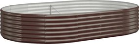 vidaXL Ζαρντινιέρα Καφέ 214x140x36εκ Γαλβανισμένος χάλυβας