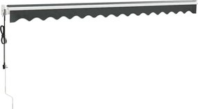 vidaXL Τέντα Πτυσσόμενη Αυτόματη Ανθρακί 4 x 3 μ.