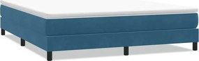vidaXL Box Spring Κρεβάτι χωρίς στρώμα Σκούρο μπλε 180x220cm Βελούδινο