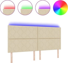 vidaXL Κεφαλάρι Κρεμ 200 cm ύφασμα