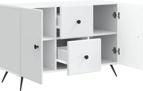 vidaXL Πλαϊνό γραφείο Λευκό 89 x 34,5 x 60 εκ. Επεξεργασμένο Ξύλο