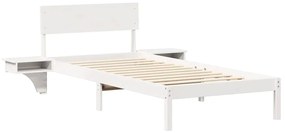 vidaXL Σκελετός Κρεβατιού Λευκό 90 x 190 cm Στερεά ξυλεία πεύκου
