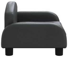 vidaXL Καναπές Παιδικός Μαύρος 50 x 40 x 30 εκ. από Συνθετικό Δέρμα