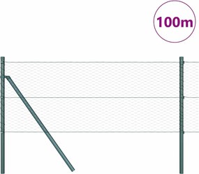 vidaXL Έξιγωνο φράχτη σταθερού εδάφους 100 x 0,6 μ Γκρι Δίχτυ