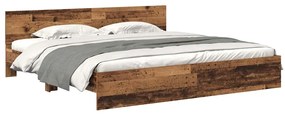 vidaXL Σκελετός Κρεβατιού Παλιό Ξύλο 180 x 200 cm Επεξεργασμένο ξύλο