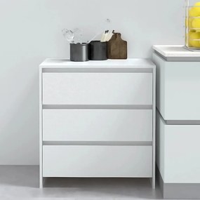 Μπουφές Λευκός 70x41x75 εκ. από Επεξεργασμένο Ξύλο 809746
