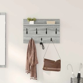 vidaXL Τοίχου Κρεμάστρα Γκρι sonoma 60 x 40 x 12 cm Επεξεργασμένο ξύλο