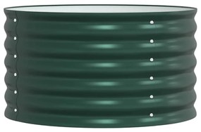 vidaXL Υπερυψωμένη Ζαρντινιέρα Πράσινο 80 x 80 x 44 cm Ατσάλι