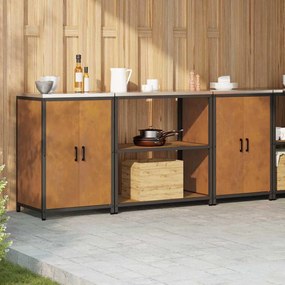 vidaXL Σετ Αποθήκευσης Κουζίνας 3 pcs Σκ rusty 210 x 50 x 92 εκ