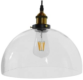 Κρεμαστό Φωτιστικό Οροφής Γυάλινο Φ30 GloboStar DARCY 01171-1171-Διάφανο 01171