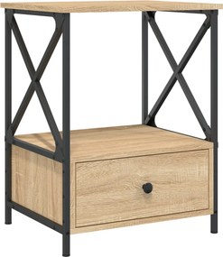 vidaXL Κομοδίνα 2 τεμ. Sonoma Δρυς 50x41x65 εκ. από Επεξεργασμένο Ξύλο