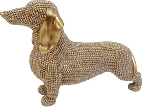 ΦΙΓΟΥΡΑ ΣΚΥΛΟΣ ΧΡΥΣΟΣ DACHSHUND ΠΟΛΥΡΕΖ. 18,5Χ5,8Χ11,9ΕΚ