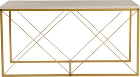 Coffee Table Set Defne - Gold, Travertine Travertine 
Gold