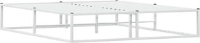 vidaXL Πλαίσιο κρεβατιού χωρίς στρώμα Λευκό 160x200 cm Μεταλλικό