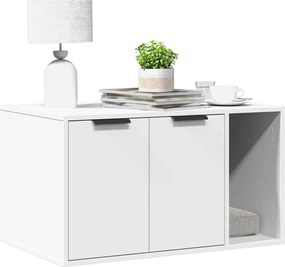 vidaXL Τουαλέτα Γάτας Περίφραξη Λευκό 80x50x45 εκ. Επεξεργασμ. Ξύλο