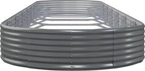 vidaXL Ζαρντινιέρα Γκρι 600x140x36 εκ. Γαλβανισμένος χάλυβας
