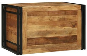 vidaXL Κουτί αποθήκευσης Καφέ και μαύρο 80 x 50 x 50 εκ Ξύλο ακακίας